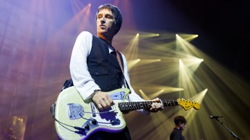 Johnny Marr perfoming at the new Factory International venue in Manchester
